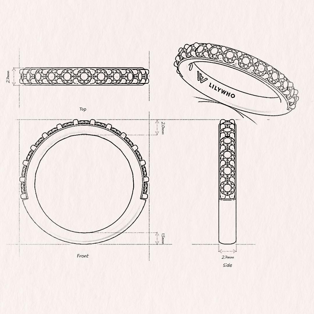 18ct Gold Lab Diamond Eternity Ring 0.78ct
