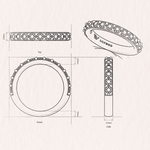 18ct Gold Lab Diamond Eternity Ring 0.78ct