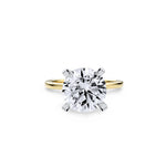 3ct Round 4 claw Lab Diamond Ring