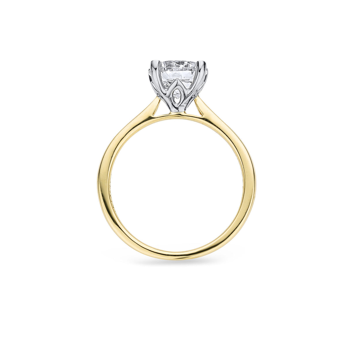 2ct Round Natural Diamond Ring with 4 claws