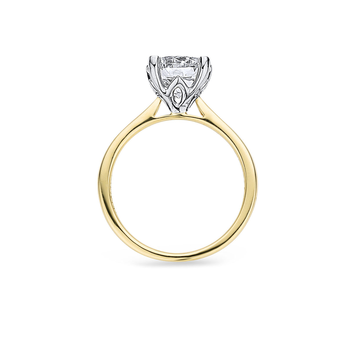 3ct Round 4 claw Lab Diamond Ring