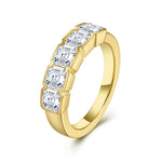 5 Asscher cut Lab Diamond Eternity ring