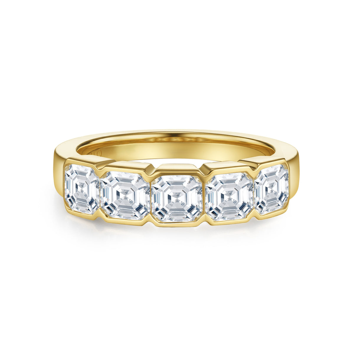 5 Asscher cut Lab Diamond Eternity ring