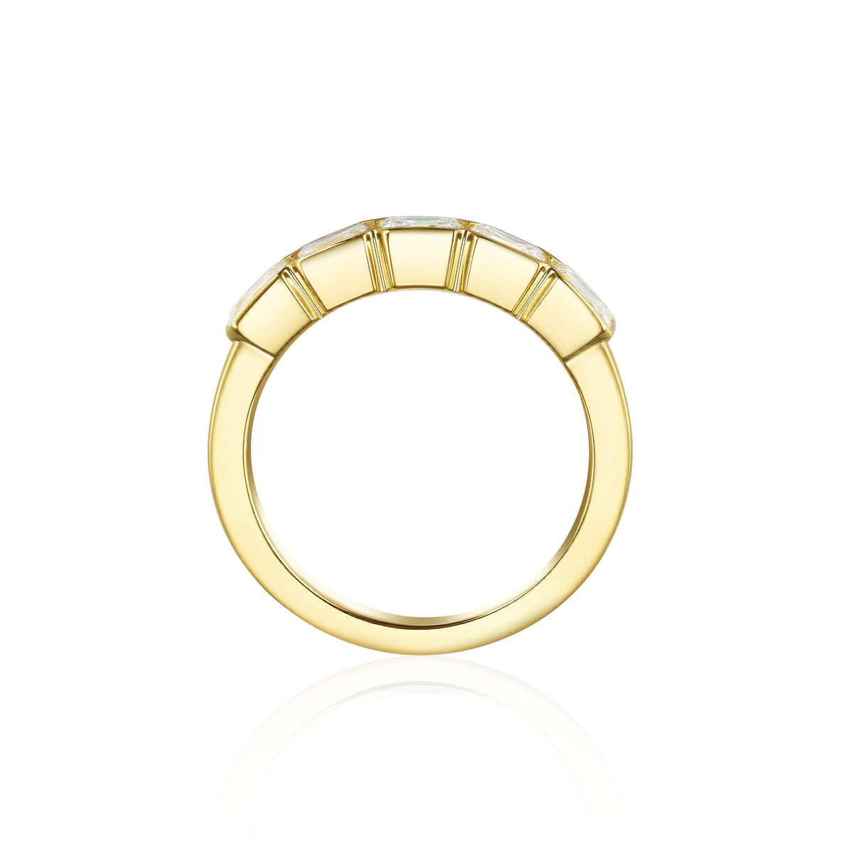 5 Asscher cut Lab Diamond Eternity ring