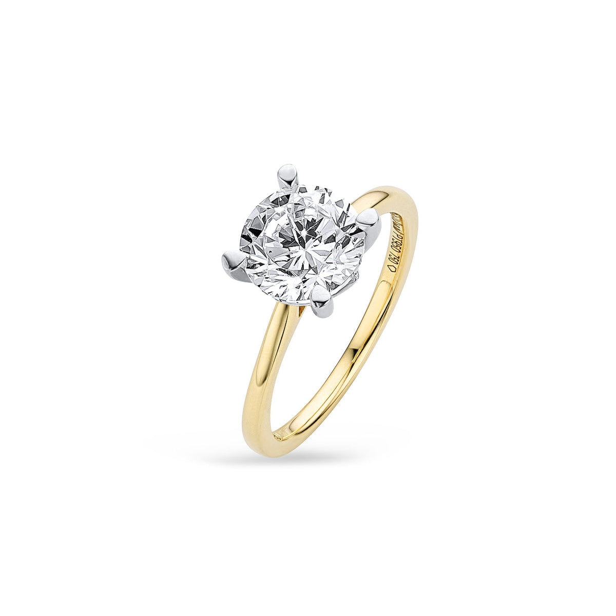 2ct Round Lab Diamond Ring with 4 claws