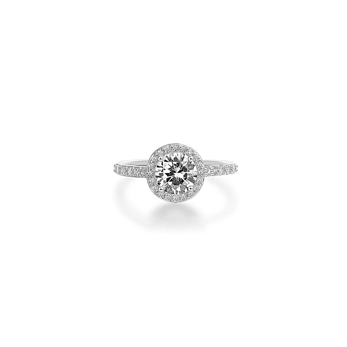 .90ct Halo Natural Diamond Ring in Platinum