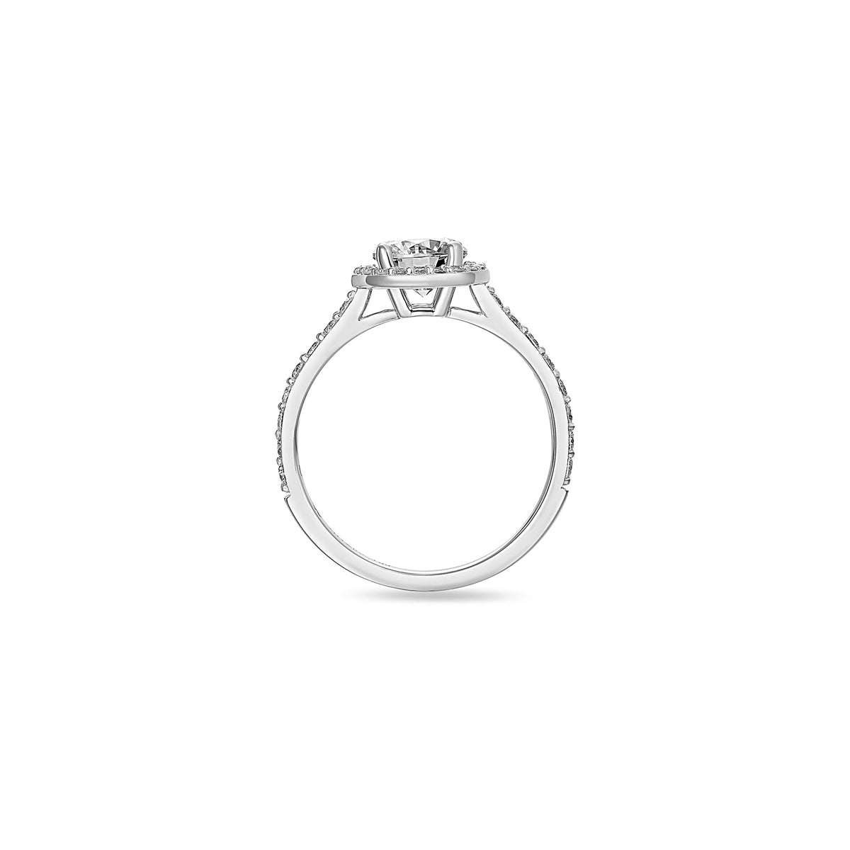 .90ct Halo Natural Diamond Ring in Platinum