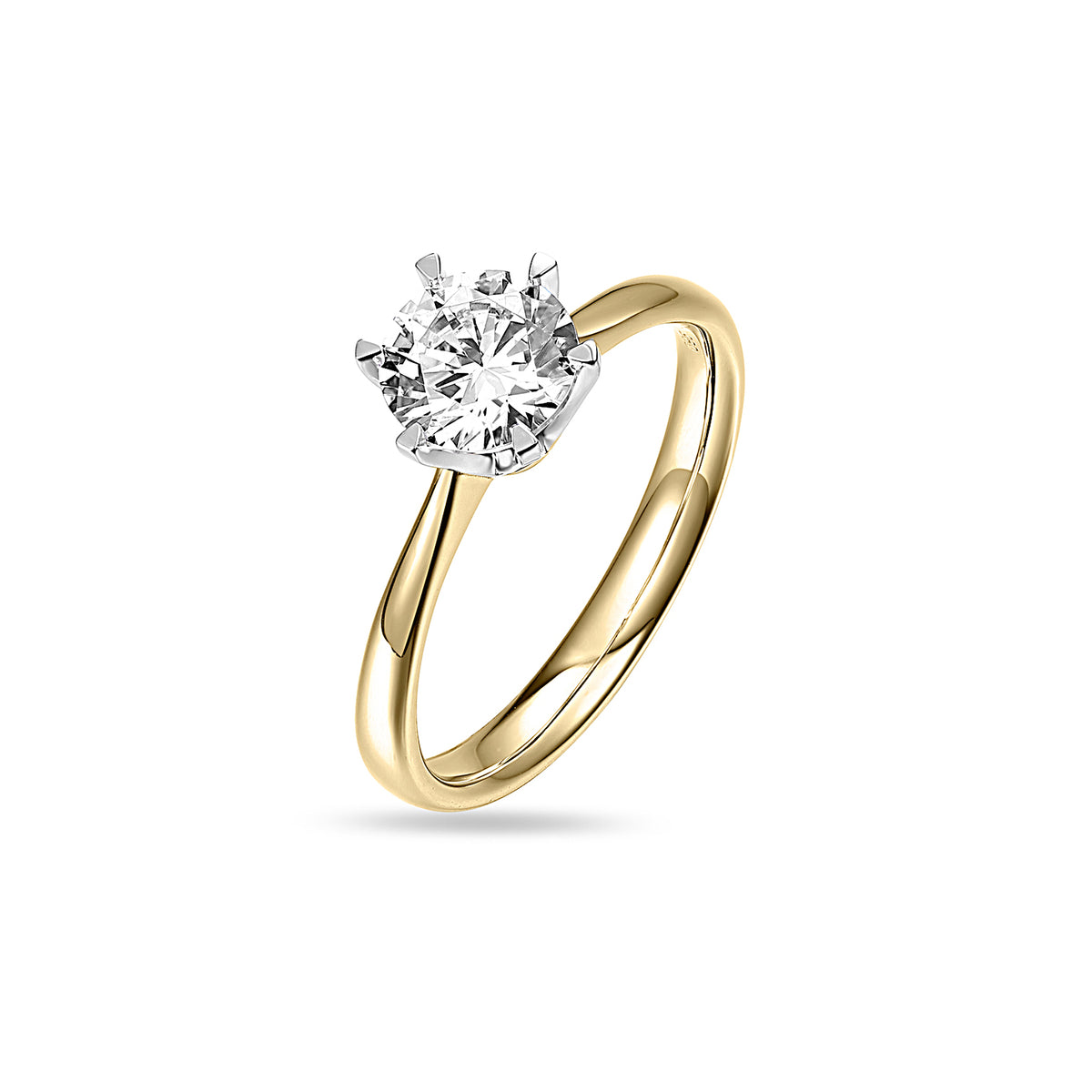 1.5ct Round Lab Diamond 18ct Gold Ring