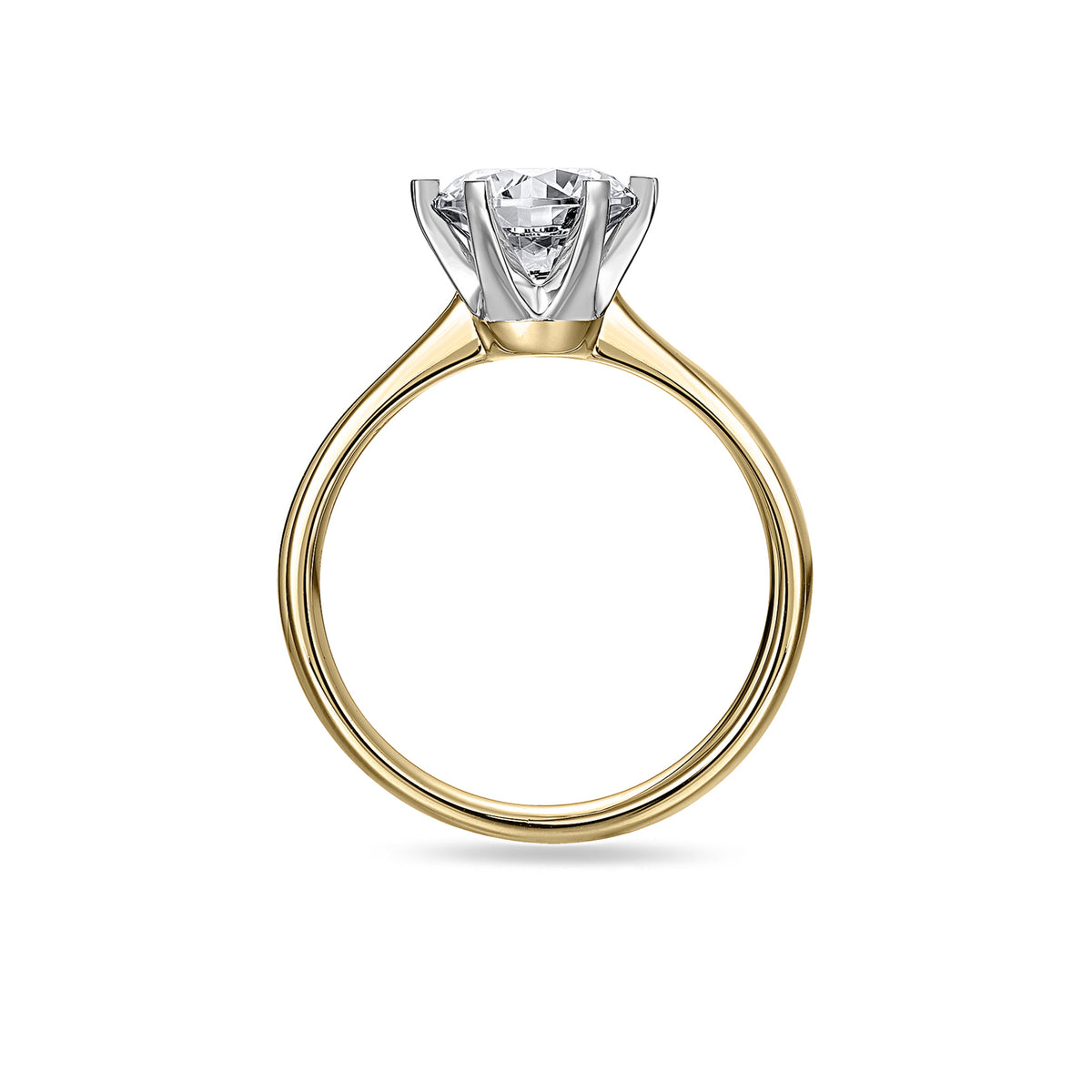 1.5ct Round Natural Diamond 18ct Gold Ring