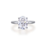 2.06ct Oval Lab Diamond Ring Solitaire