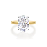 18ct Gold Oval 3ct Lab Diamond Ring