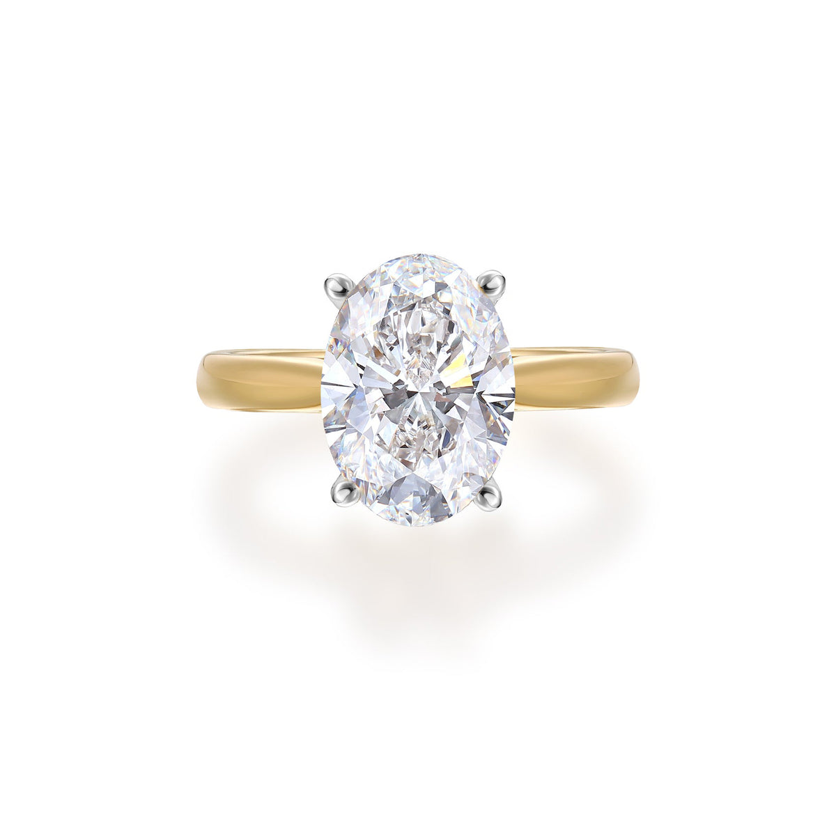 Oval Solitaire 2.5ct Natural Diamond Ring