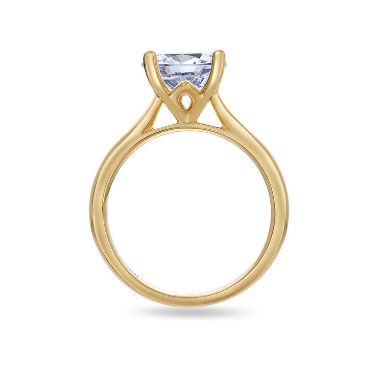 18ct Gold Oval 3ct Lab Diamond Ring