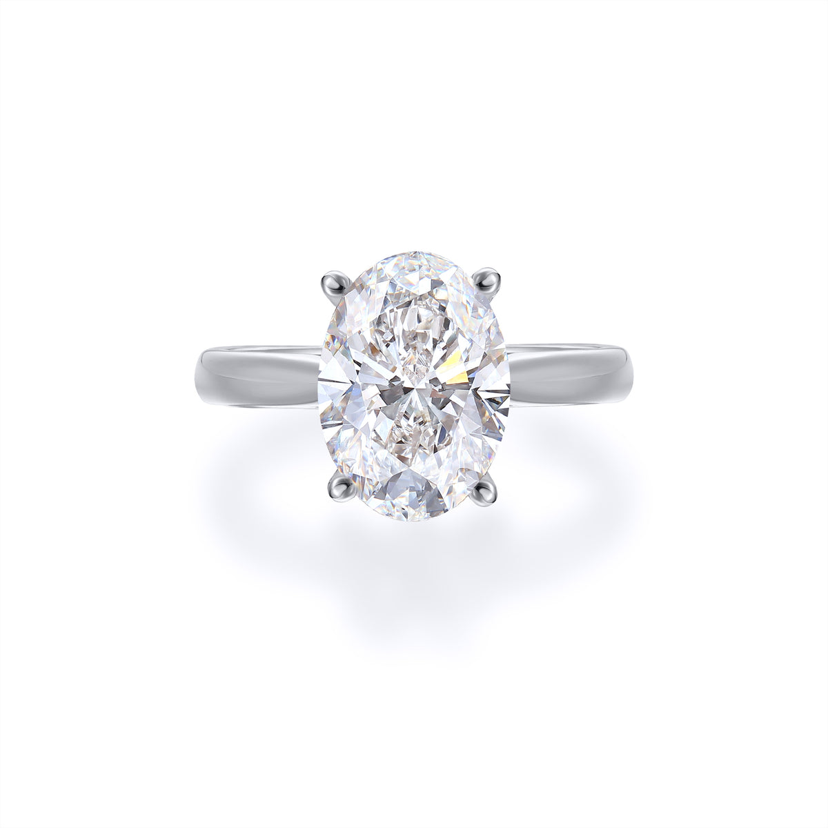 2.5ct Oval Natural Diamond Ring Solitaire