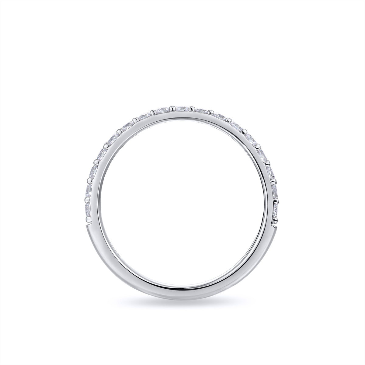 Platinum Natural Diamond band ring 0.40ct