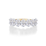 2.1ct 7 Stone Oval Natural Diamond Eternity Ring in 18ct Gold