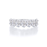 2.1ct oval eternity band 7 Natural Diamonds in Platinum