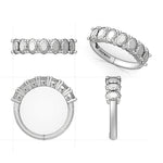 2.1ct 7 Stone Oval Natural Diamond Eternity Ring in 18ct Gold