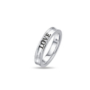 Silver Chunky Love Ring