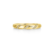 CZ Lines 9ct Gold Ring