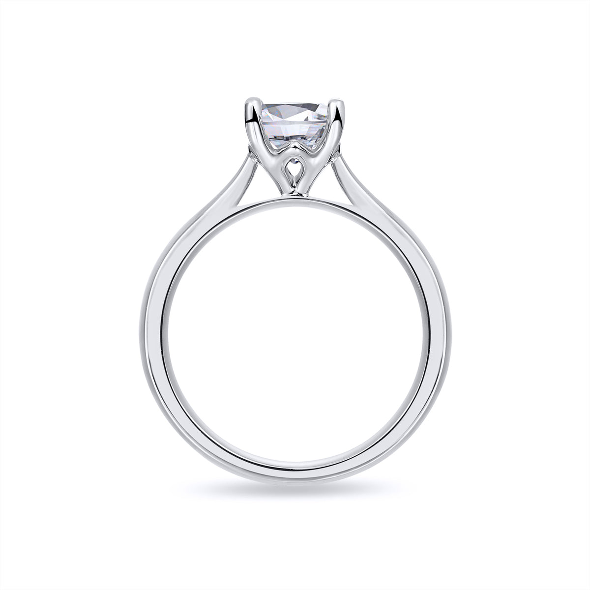 1.5ct Oval Natural Diamond Solitaire Ring in Platinum