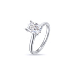 1.5ct Oval Natural Diamond Solitaire Ring in Platinum