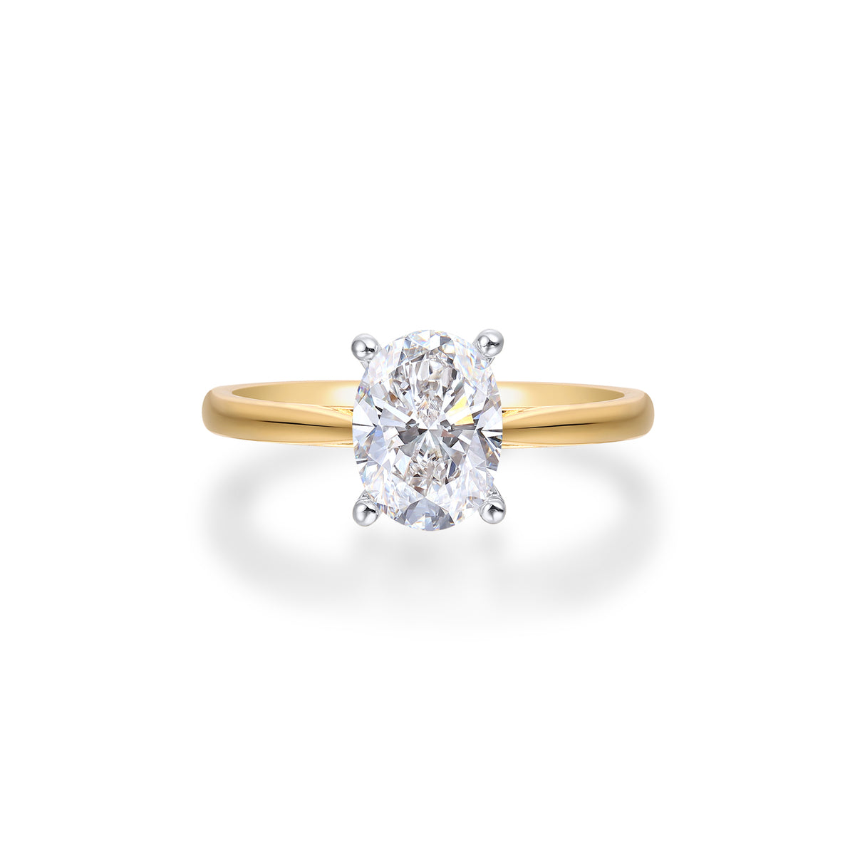 1.5ct Oval Natural Diamond Solitaire Ring