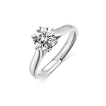 1ct Round Lab Diamond Solitaire with 6 claws Platinum