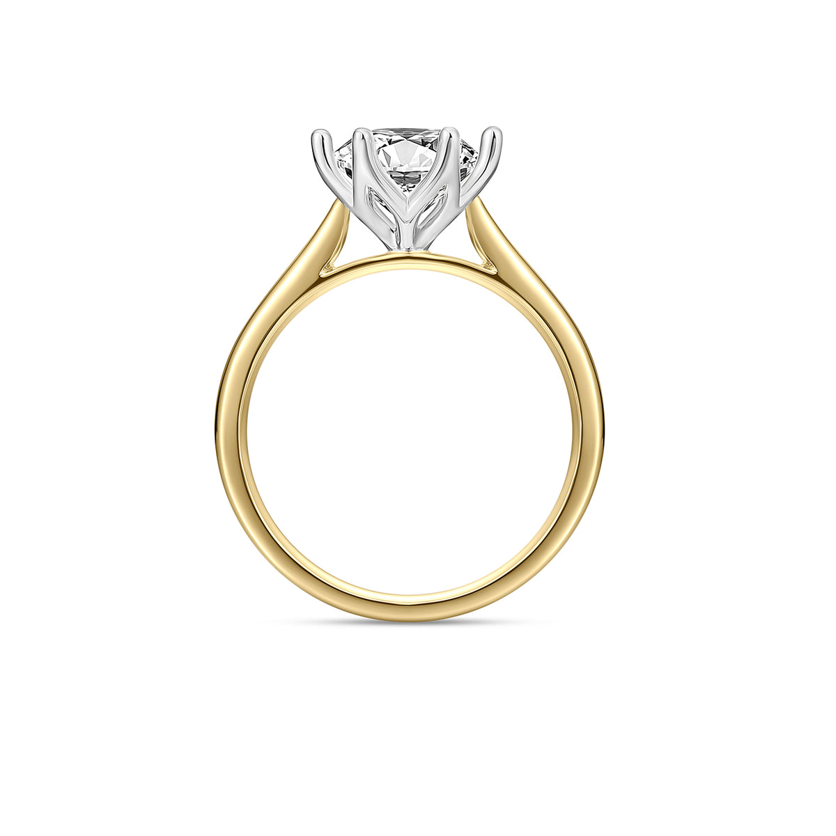 2ctRound Lab Diamond Solitaire with 6 claws 18ct Gold