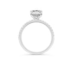 Platinum 2.4ct Emerald cut with hidden halo Lab Diamond Ring