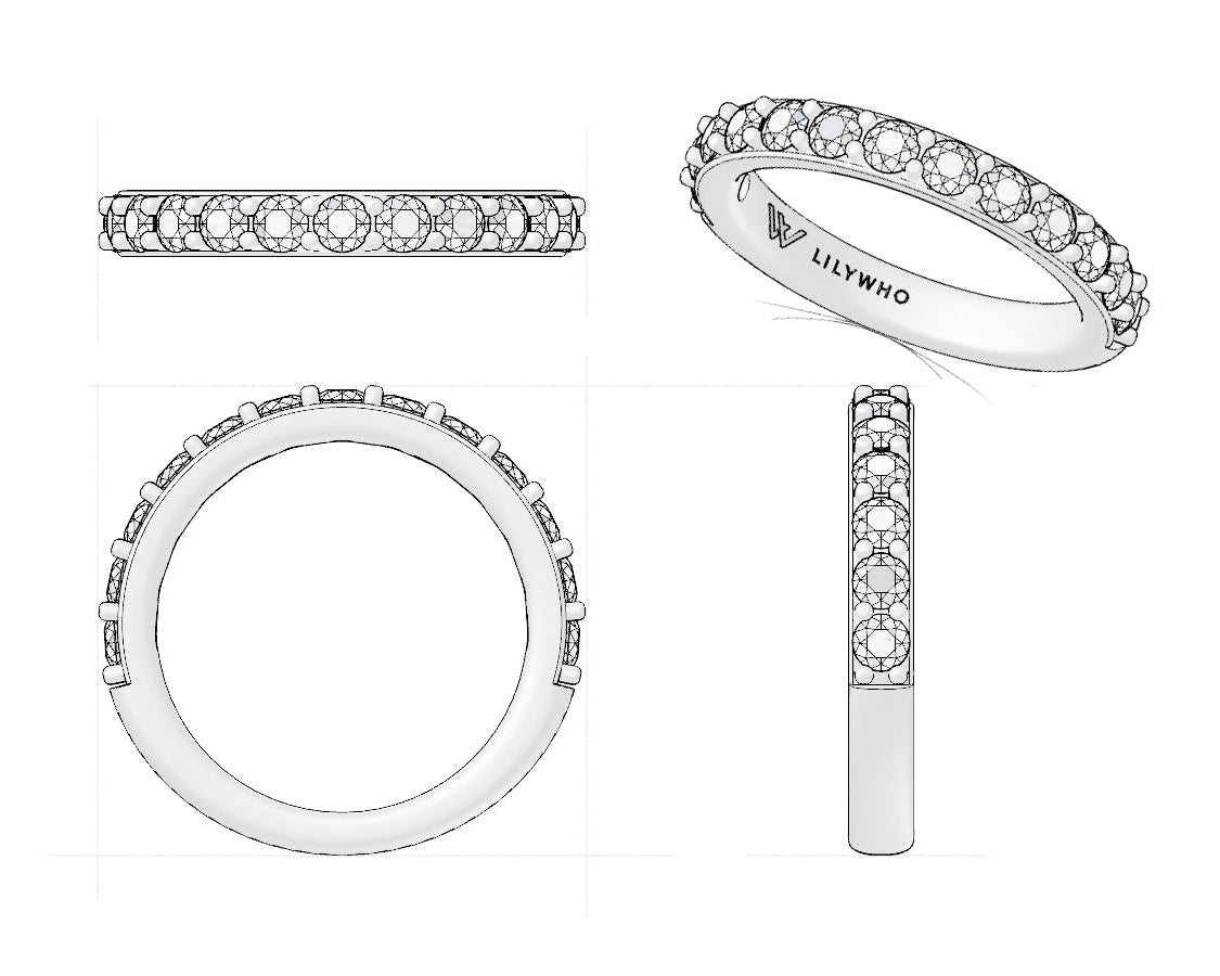 18ct Gold Lab Diamond Eternity Ring 0.78ct