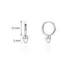Silver Bullet Huggie Earrings