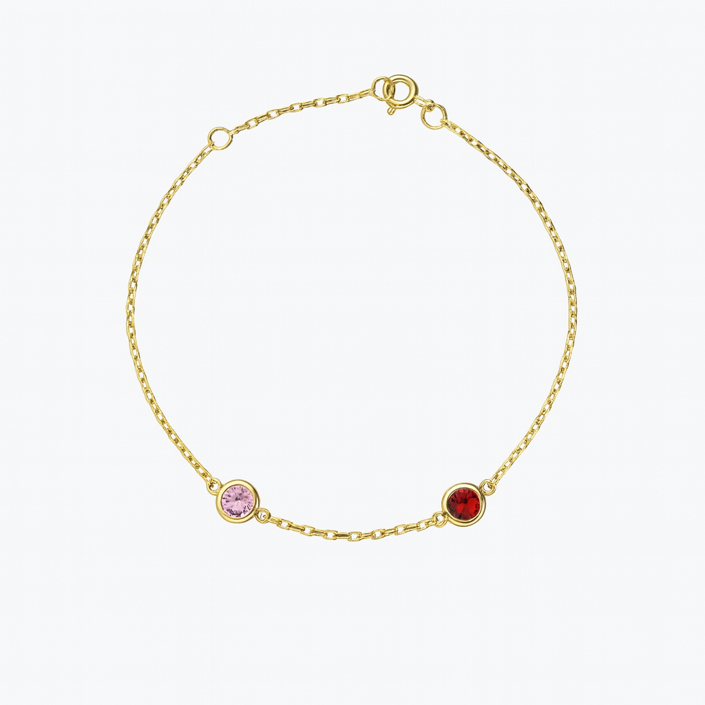 9ct Gold Multiple Birthstone bracelet