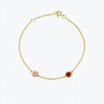 9ct Gold Multiple Birthstone bracelet