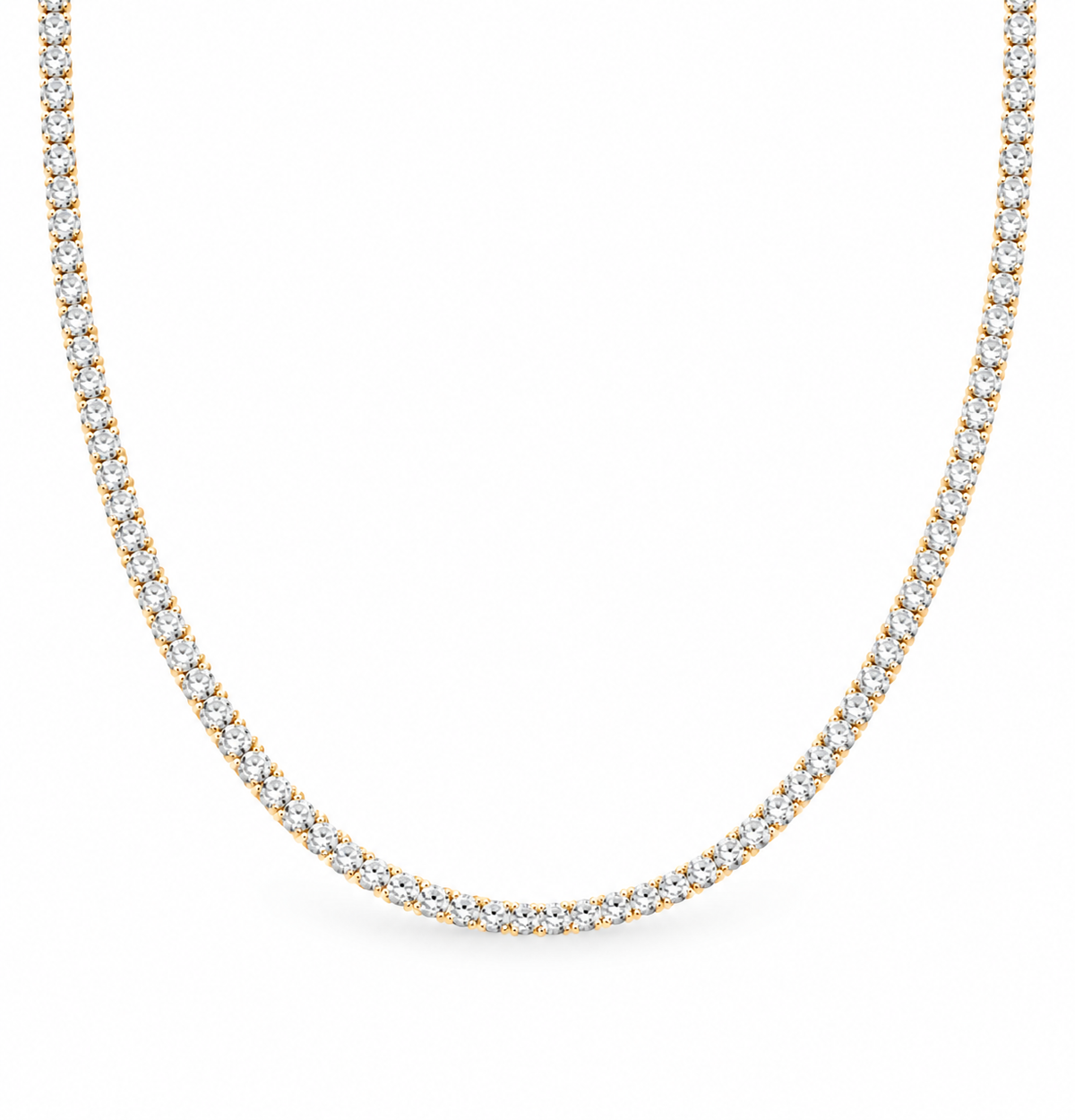 9ct Gold Tennis Necklace ~6.95ct