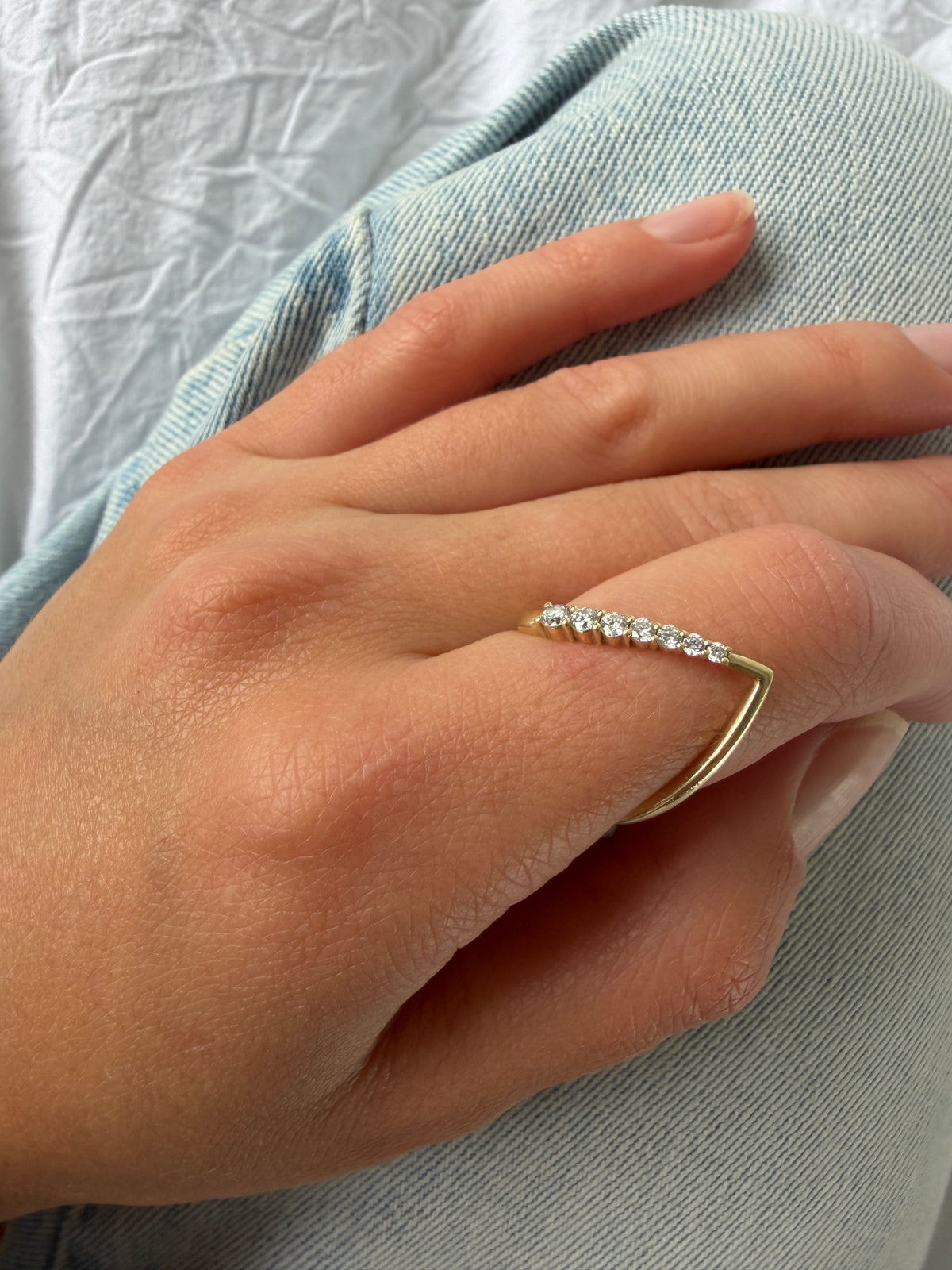 Organic Shape Diamond Ring