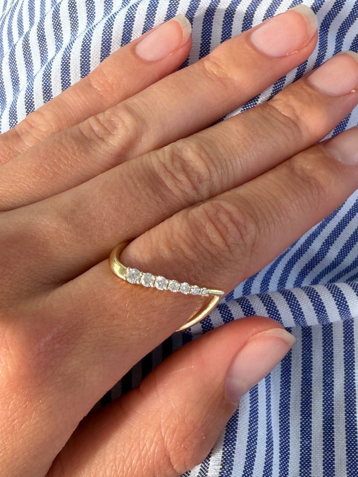 Organic Shape Diamond Ring
