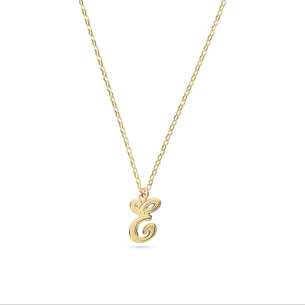 9ct Gold Vintage Script Initial Necklace