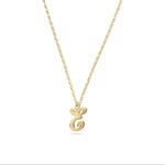 9ct Gold Vintage Script Initial Necklace