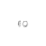 Silver Chunky Oval Hoop Earrings