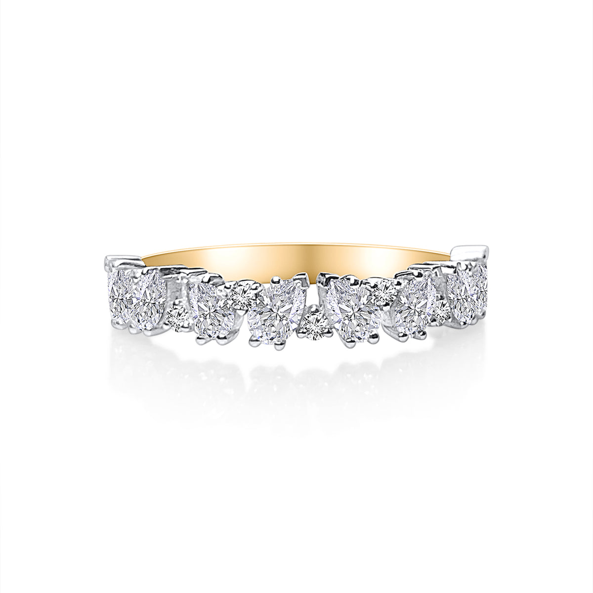 Pear and Round Lab Diamond Eternity Ring