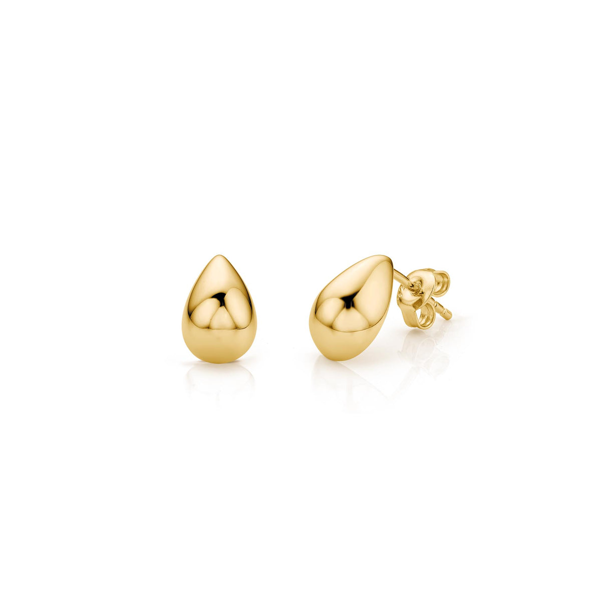 9ct gold Teardrop Pear Stud Earrings