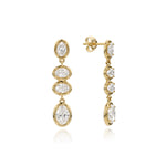 1.78ct Oval Lab Diamond Drop Earrings in 9ct Gold