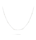 Classic 9ct White Gold Pearl Necklace