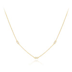 9ct Gold Square CZ Necklace