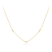 9ct Gold Square CZ Necklace