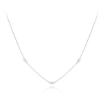 Silver Square CZ Necklace