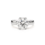4ct Round Lab Grown Diamond Solitaire Ring in Platinum