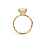 3ct Round Lab Diamond Solitaire with wide flat band in 18ct Gold