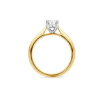 18ct Gold 1ct Oval Natural diamond Ring Solitaire